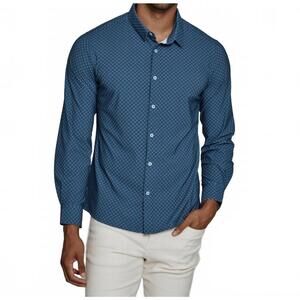 NEW 7DIAMONDS zaire long sleeve shirt in navy